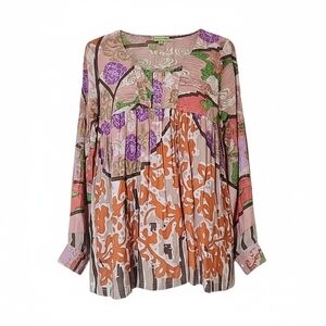 Aoyama Itchome Boho Print Blouse – Size Large ✨